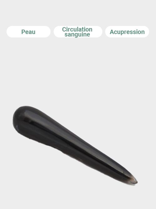 Ustensile de Gua Sha en corne de boeuf pleine