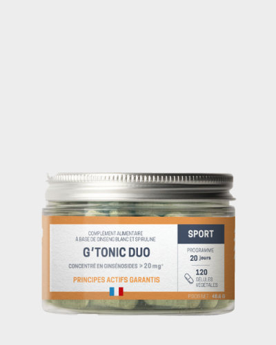 G'tonic duo - Ginseng blanc et spiruline - sport & tonus 
